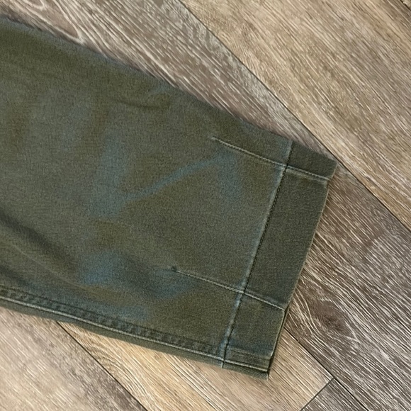 A • NEW DAY | Olive Green High Waist Pleat Front Tapered Trousers Khakis - Picture 8 of 16